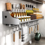Wall-Mounted Kitchen Storage Rack