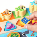 Kindergarten Wooden Stereo Magnetic Fishing Toy - Image 2