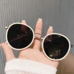 Round frame ins style sunglasses women's
